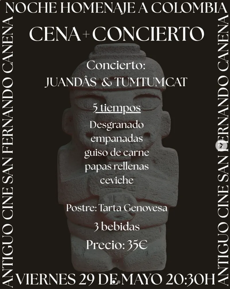Cartel de Noche Homenaje a Colombia: Juandâs & TuTumCat